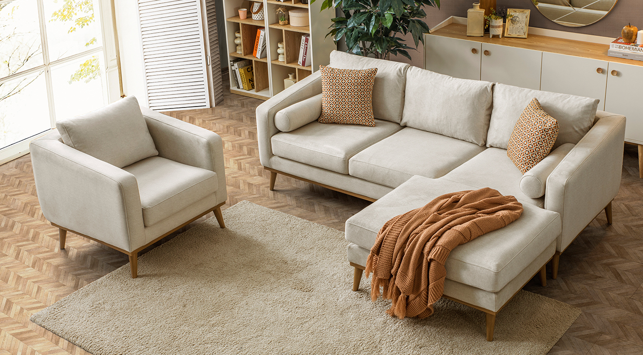 Bohem Modern Corner Sofa Set