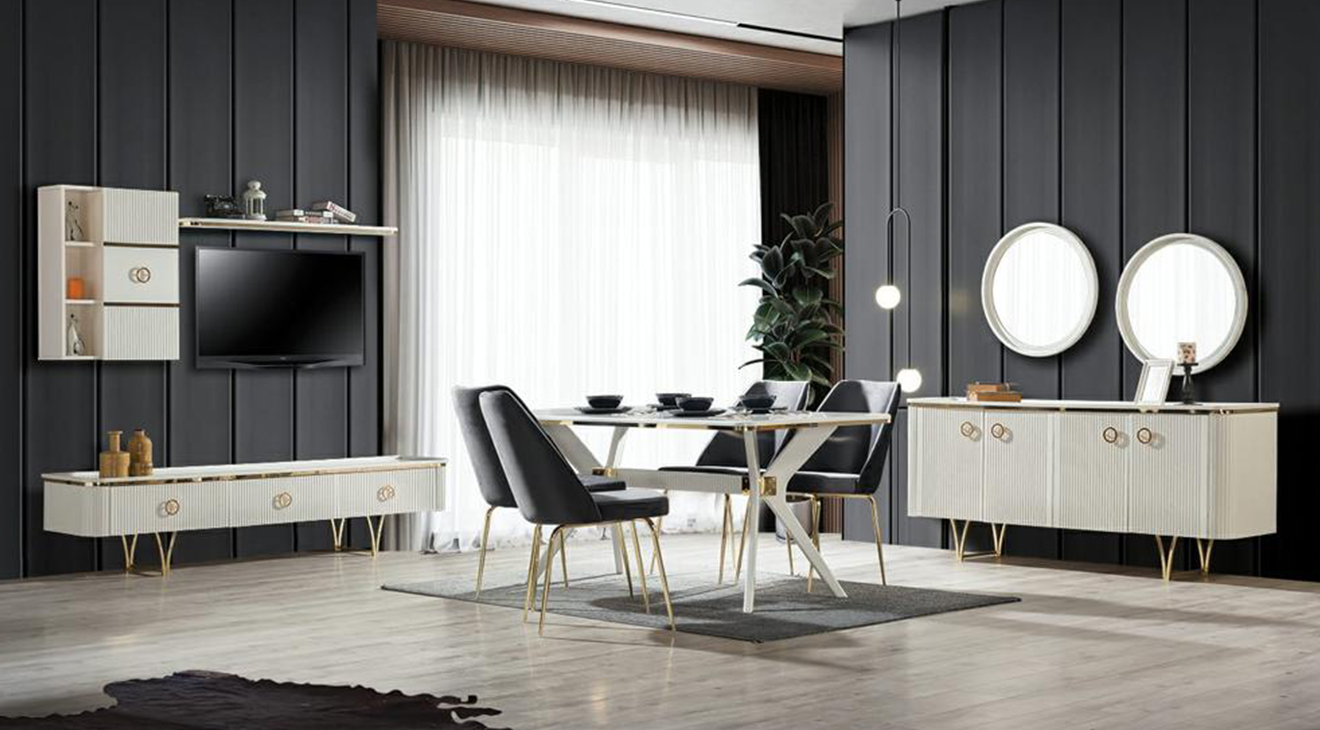 Bugatti Moonstone Dining Room Set