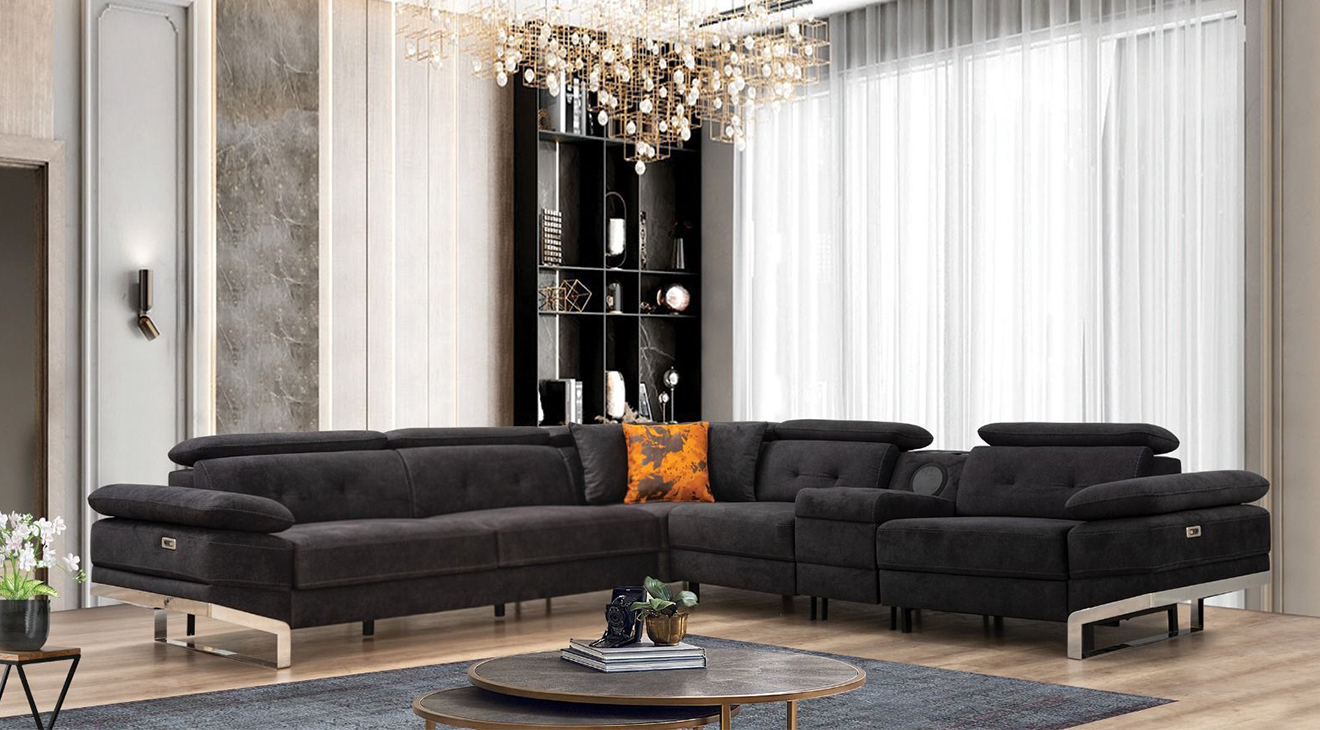 Bugatti Sound System Corner Sofa Set
