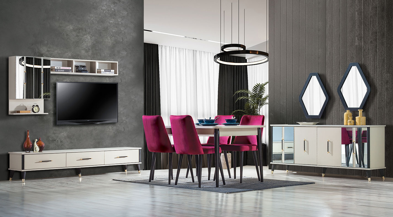 Delta Wooden Leg Dining Room Set