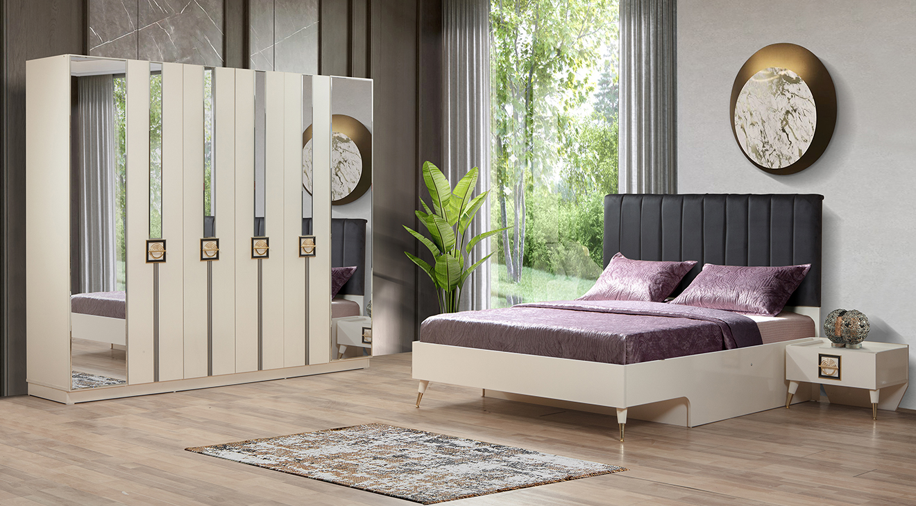 Demre Moonstone 6 Doors Bedroom Set