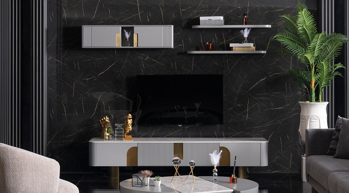 Dior Gold Metal Leg Tv Unit
