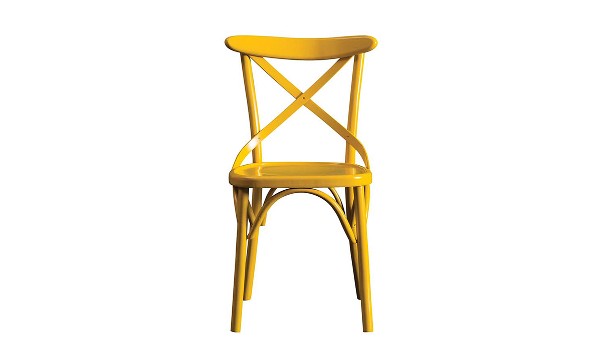 Fix Sarı Ahşap Ayaklı Sandalye