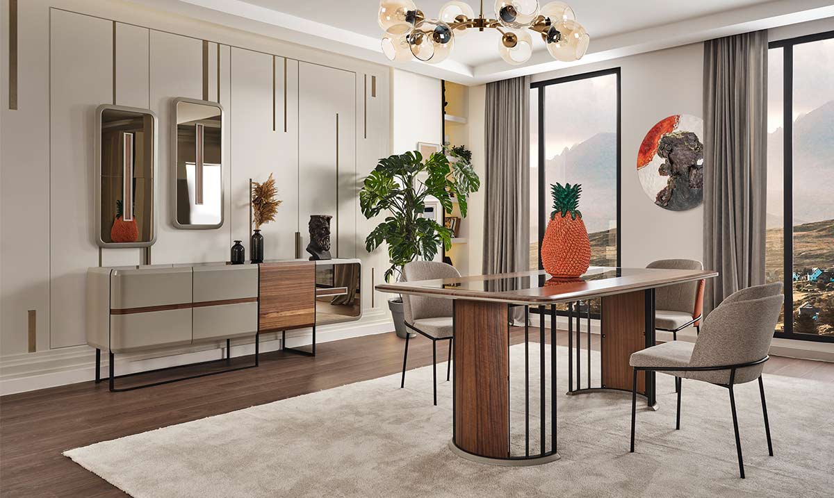 Focus Metal Leg Dining Room Set