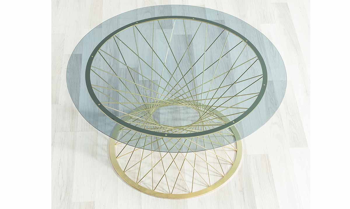 Gostivar Metal Leg Cam Coffee Table