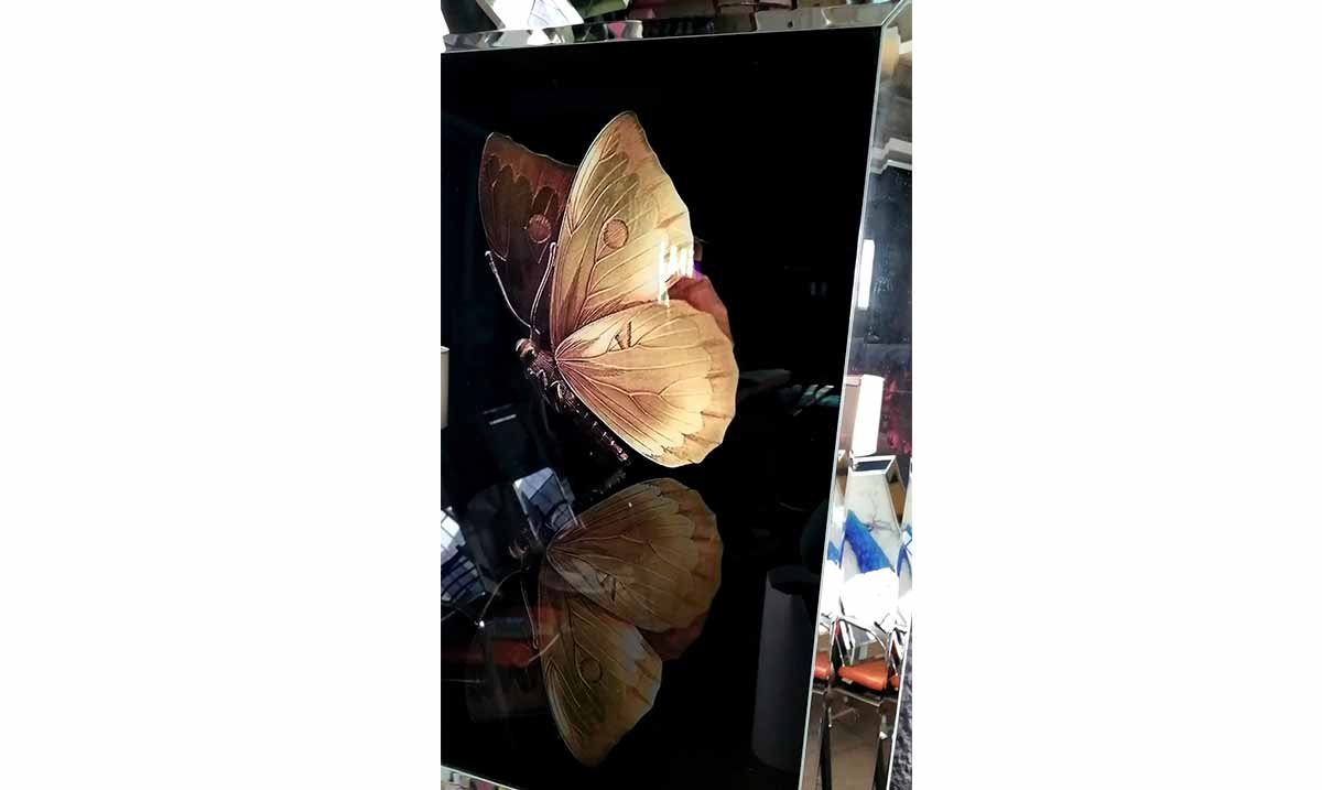 Kelebek Ayna Çerçeveli Tablo