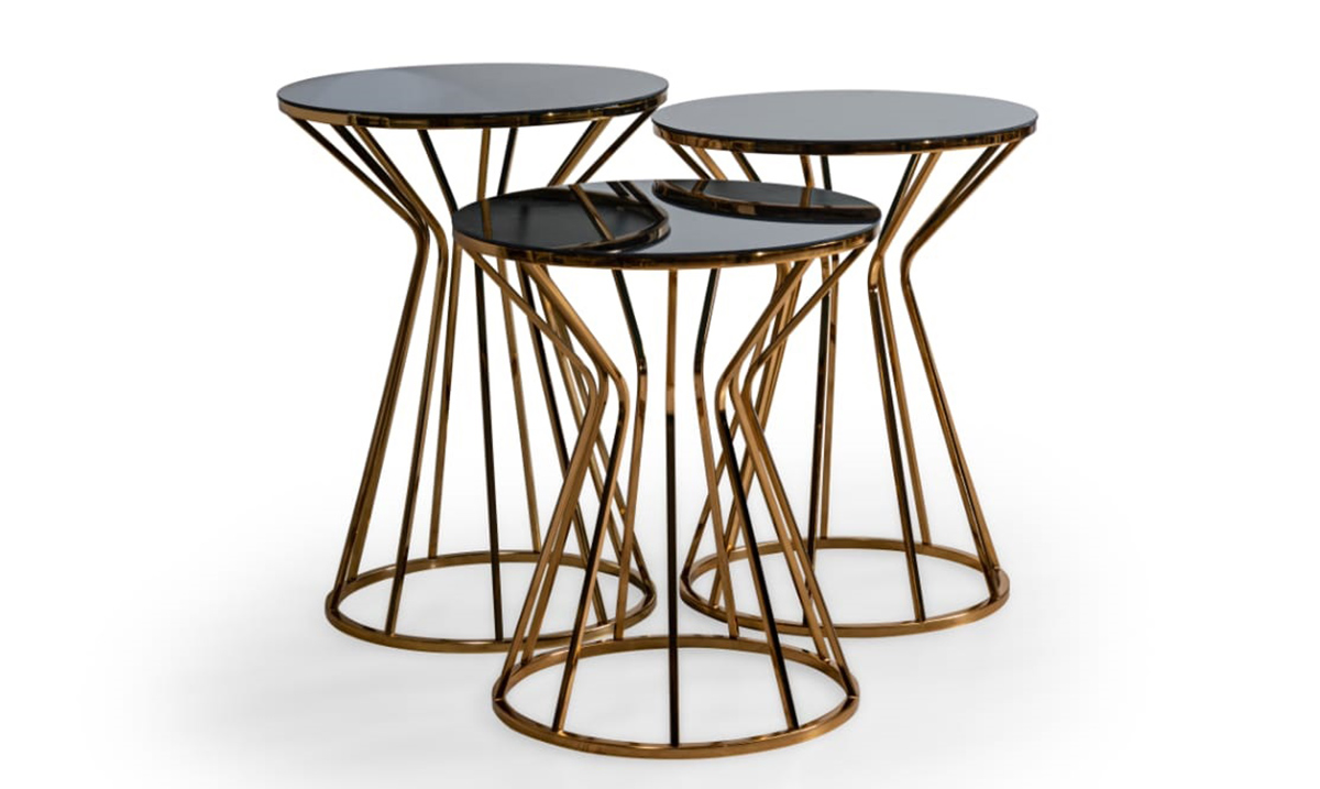 Kum Gold Metal Leg Side Table