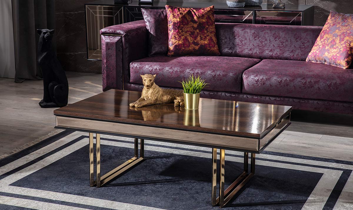 Ramses Gold Metal Leg Coffee Table