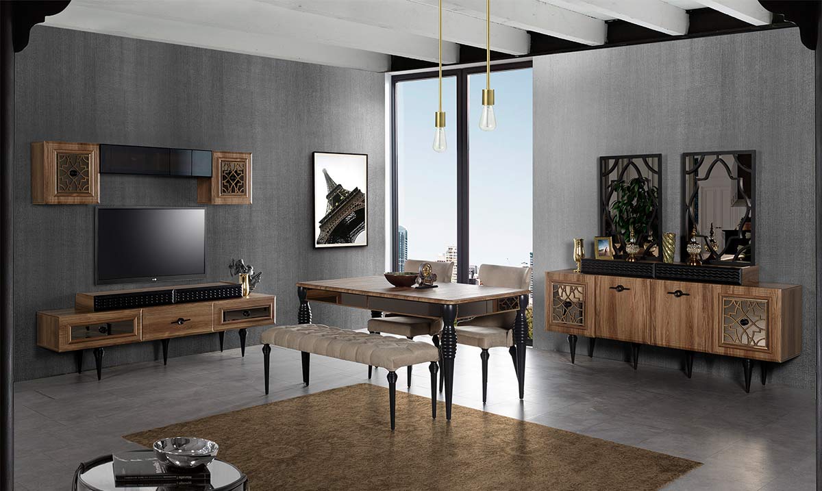 Sembol Wooden Leg Dining Room Set