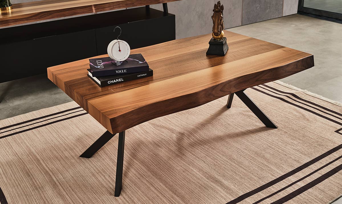 Wood Metal Leg Coffee Table