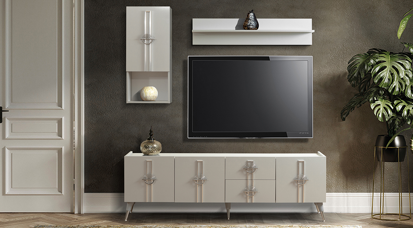 Ege Metallic Chrome TV Unit 2
