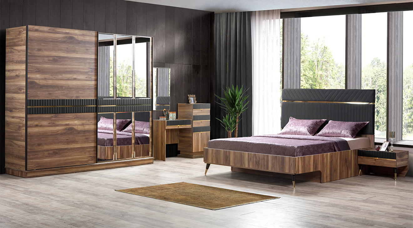 Elite Sliding Door Bedroom Set