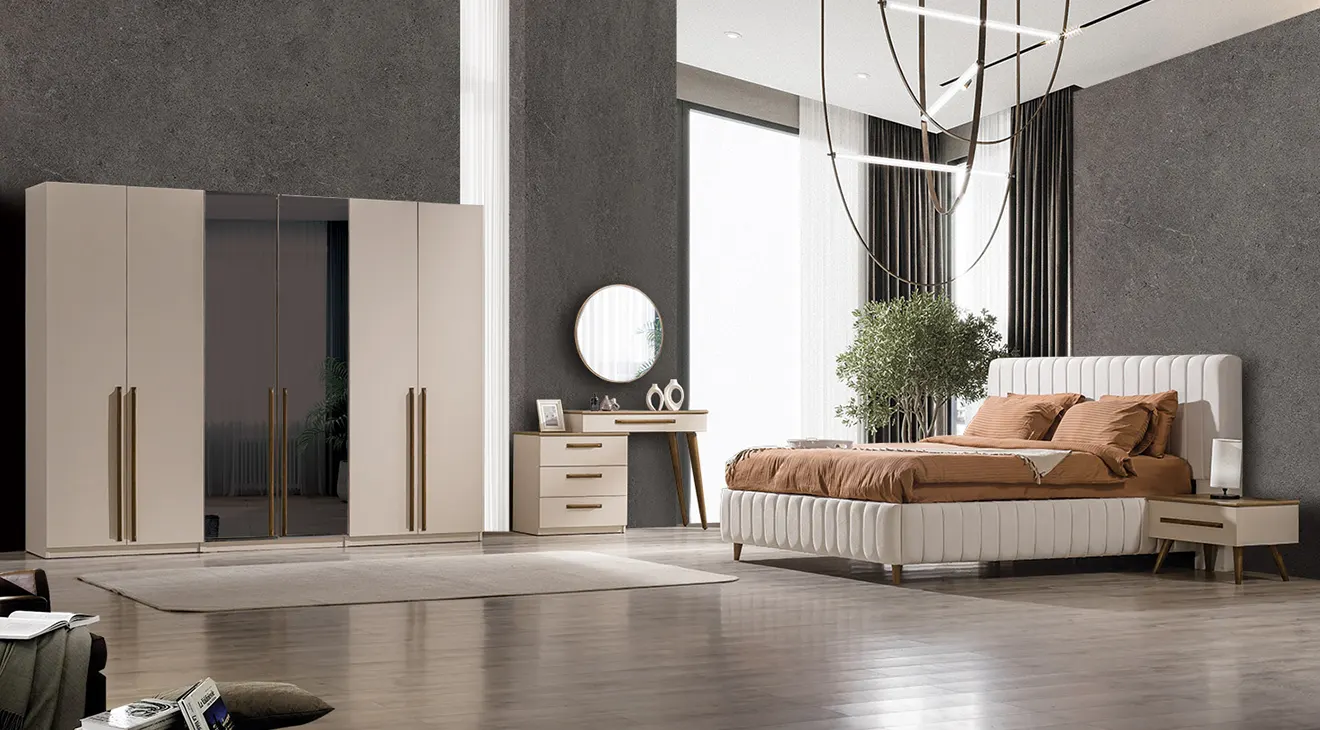Eva 6 Door Modern Bedroom Set