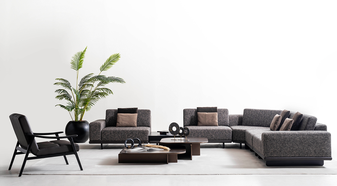 Exence Modern Corner Sofa Set