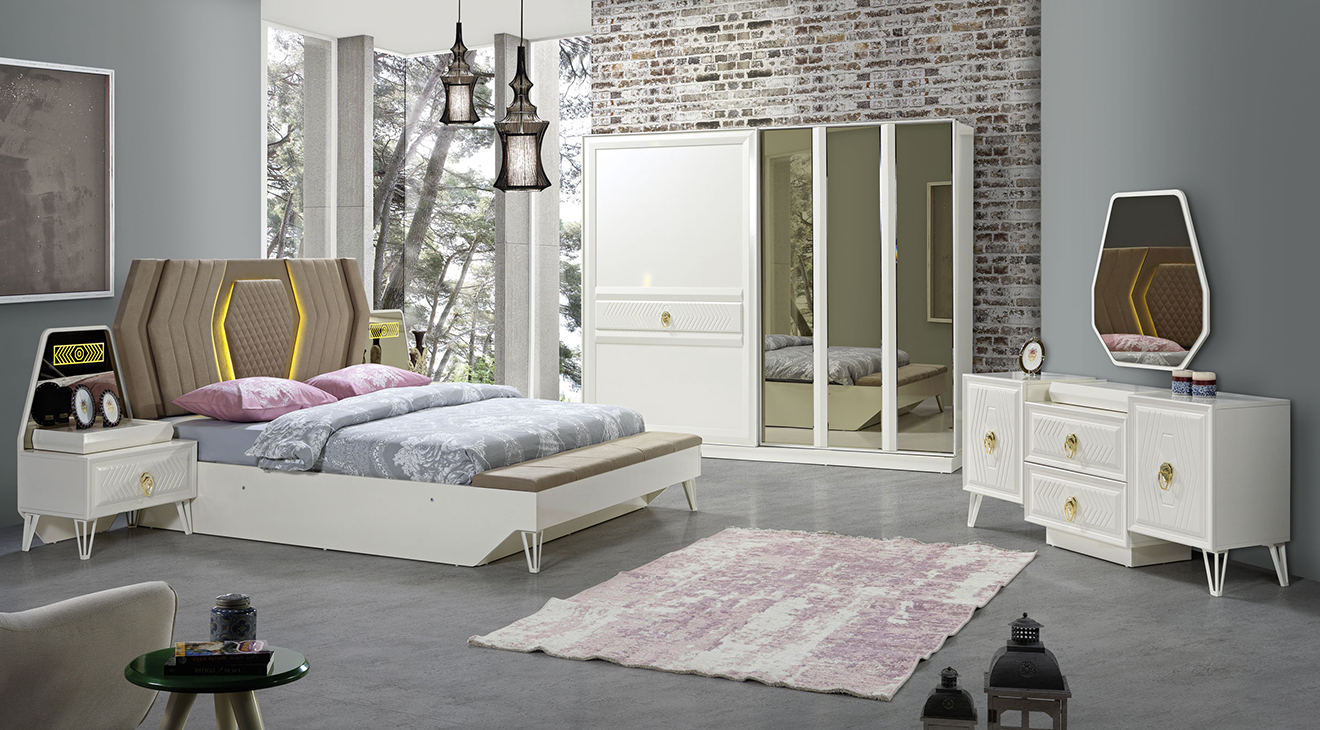 Ezgi Sliding Door Bedroom Set