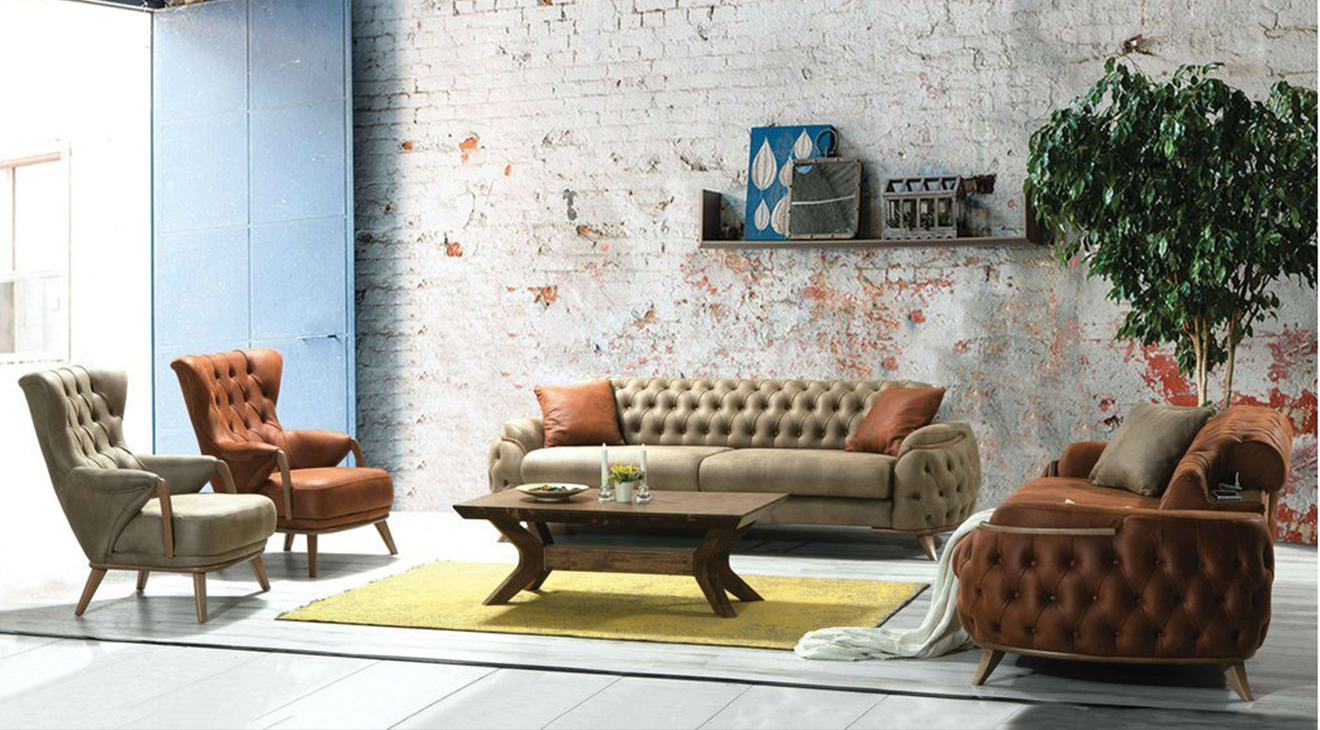 Florya USB Input Sofa Set