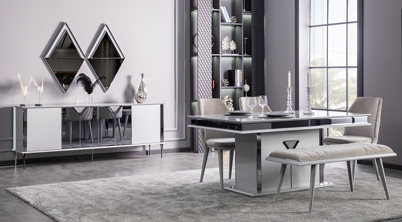 Fonte Moonstone Modern Dining Room Set