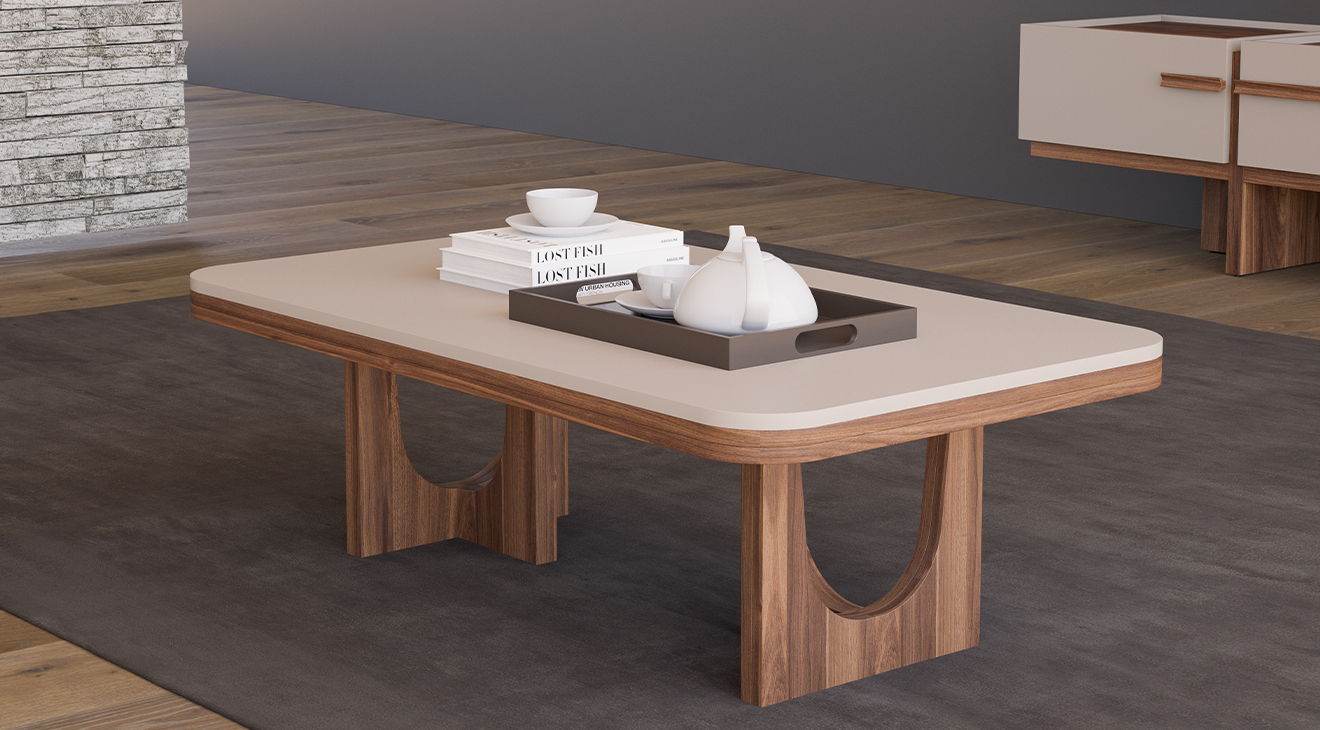 Gabon Wooden Leg Coffee Table