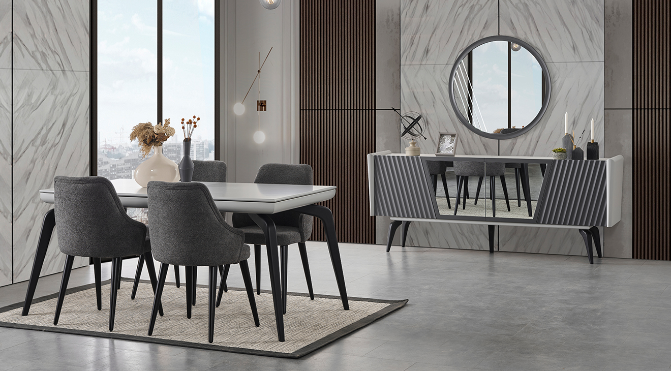 Gloria Wooden Leg Dining Room Set