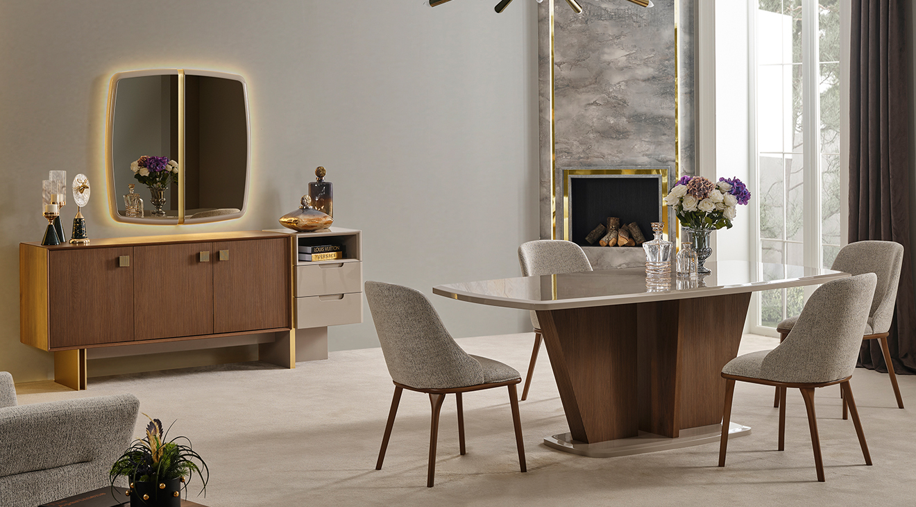 Gloria Ceviz Modern Dining Room Set