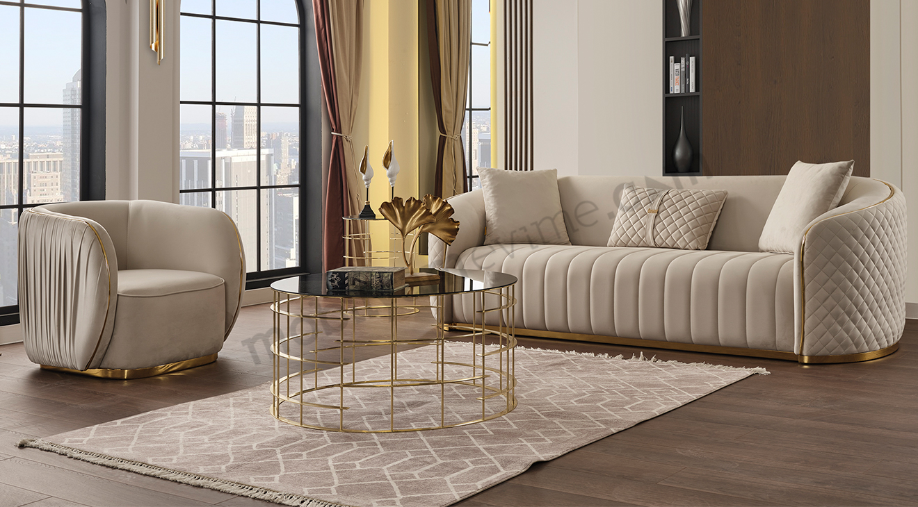 Gold Luxury Koltuk Takımı | Mobilyamevime | İnegöl Mobilyası