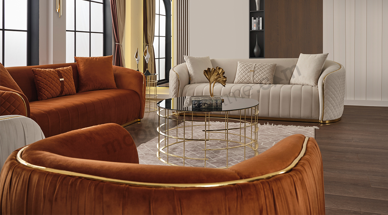 Gold Luxury Koltuk Takımı | Mobilyamevime | İnegöl Mobilyası