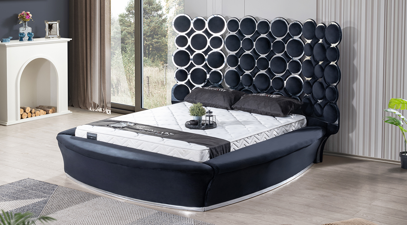 Gold Point Anthracite Double Bedstead
