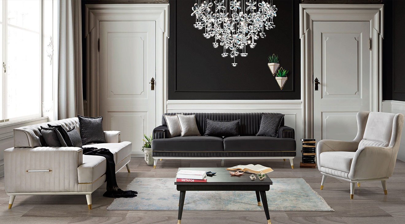 Gold Sofa Set