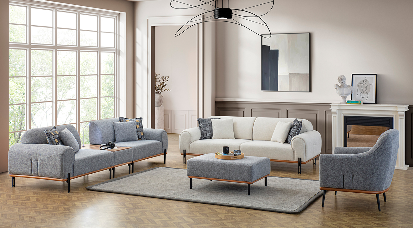 Golf Sound System Sleeper Modern Sofa Set