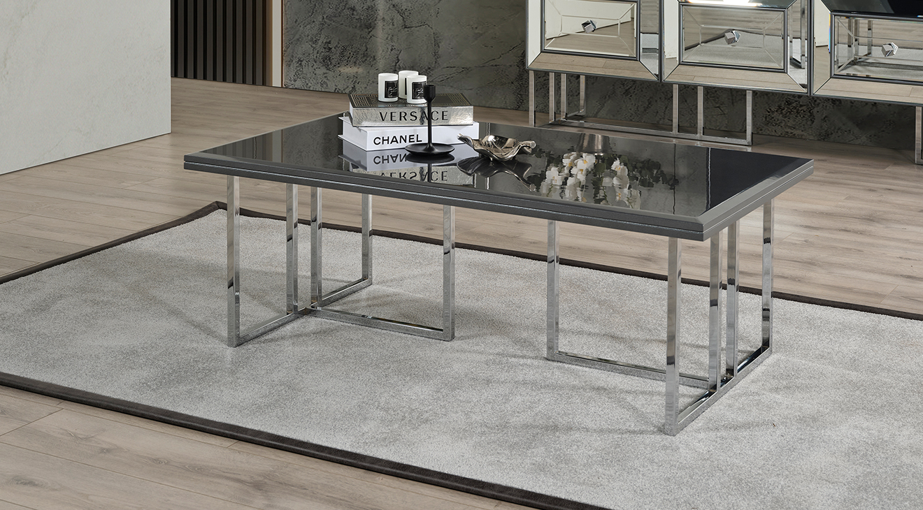 Inci Silver Metal Leg Coffee Table