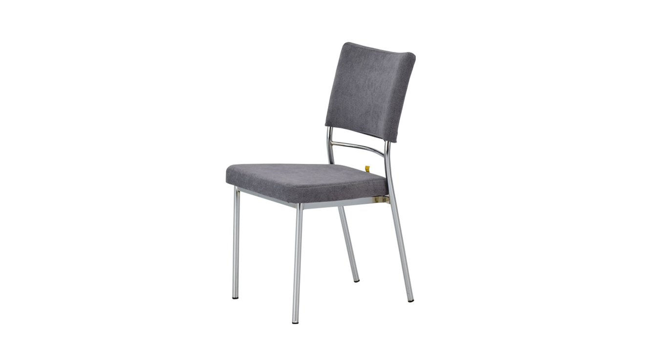Silk Gray Nickel Chair