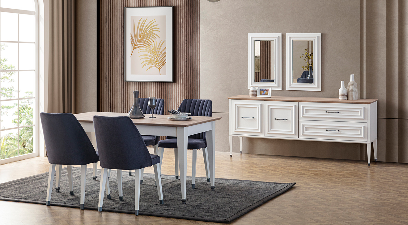 Istanbul Wooden Leg Dining Room Set