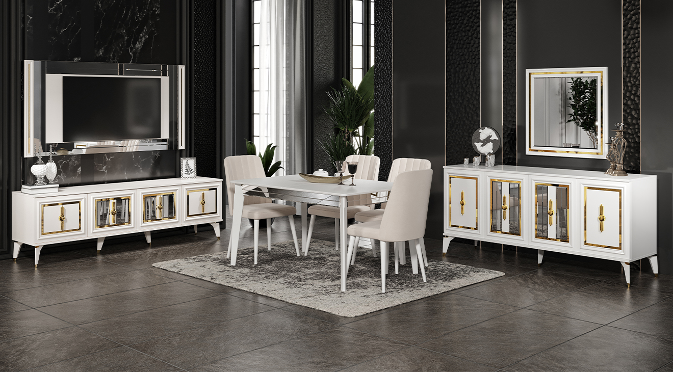 Kadikoy Moonstone Dining Room Set