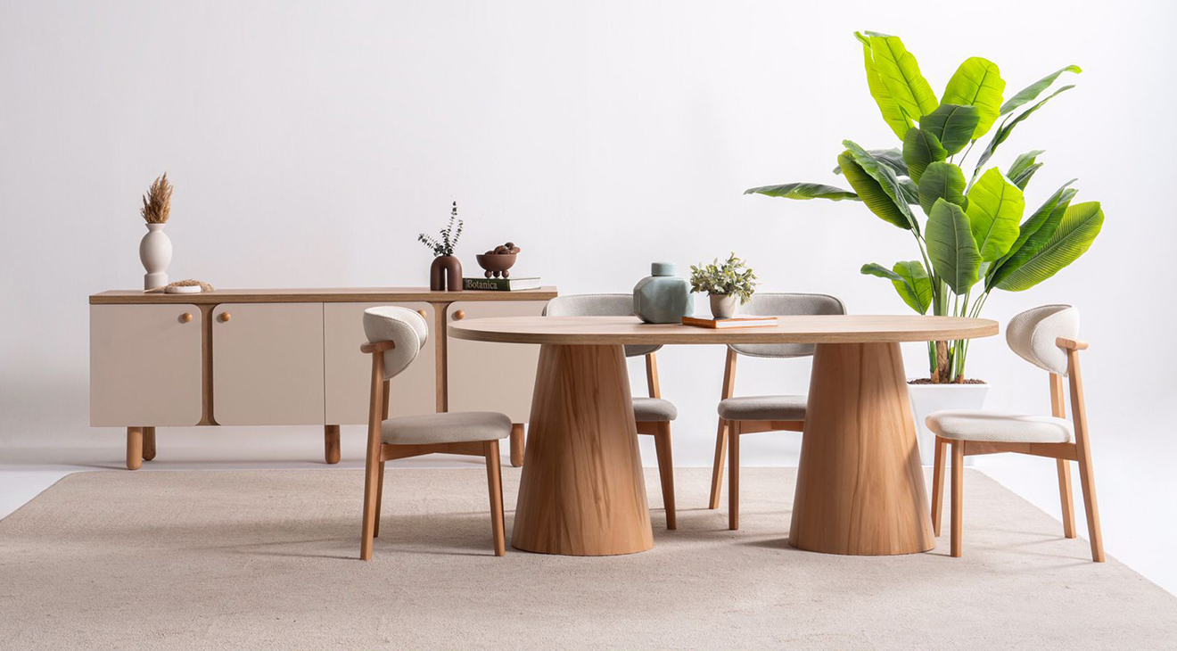 Kita Walnut Dining Room Set