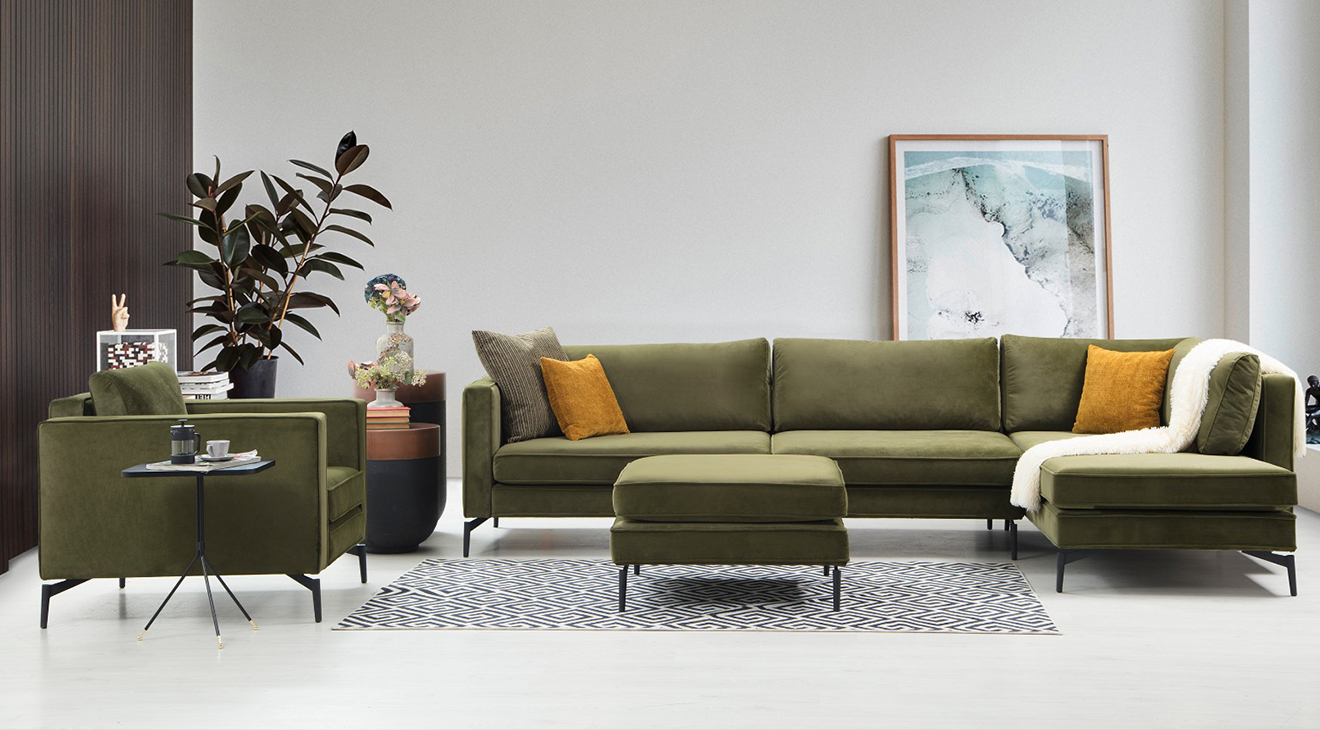Lego Berjerli Puff Corner Sofa Set