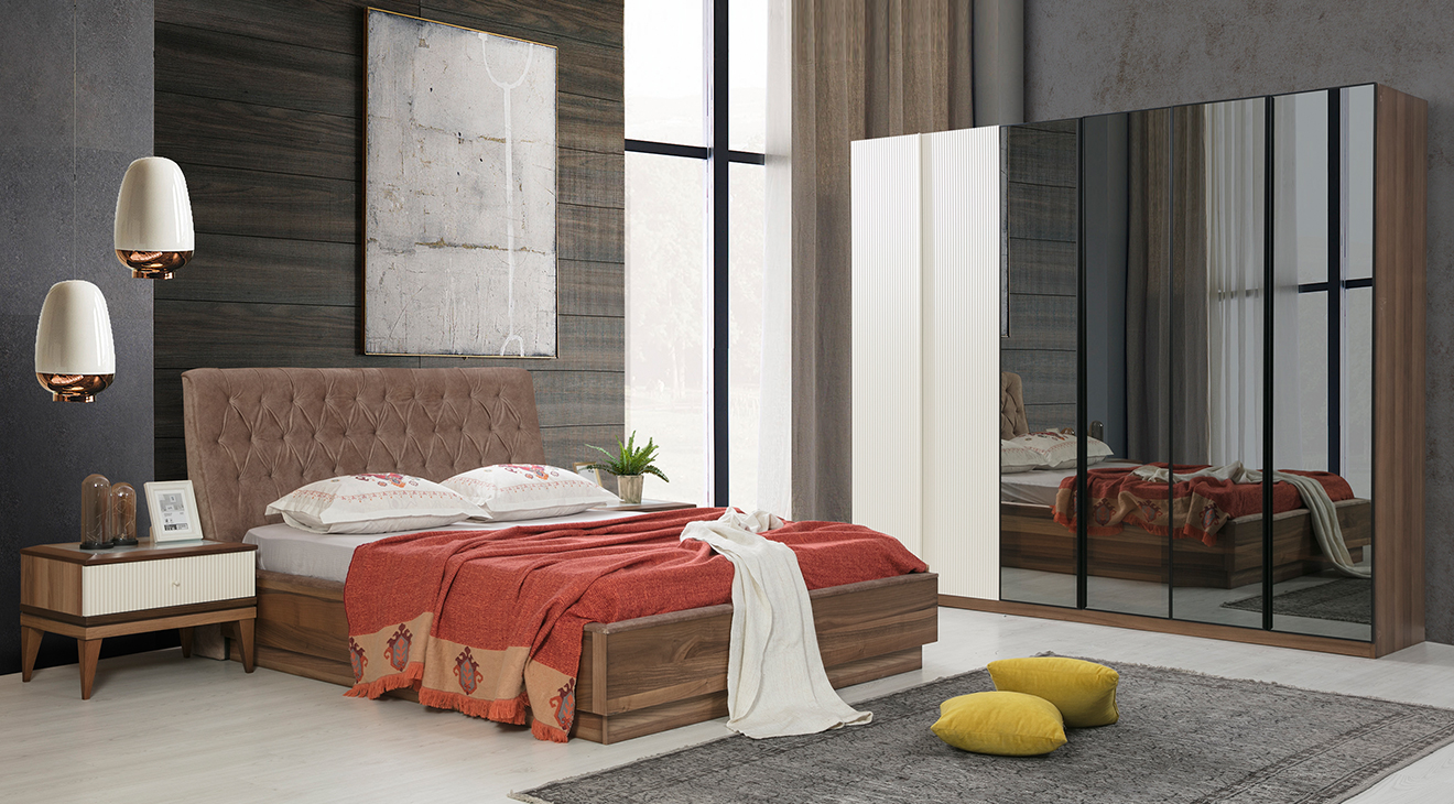 Life White 6 Door Bedroom Set