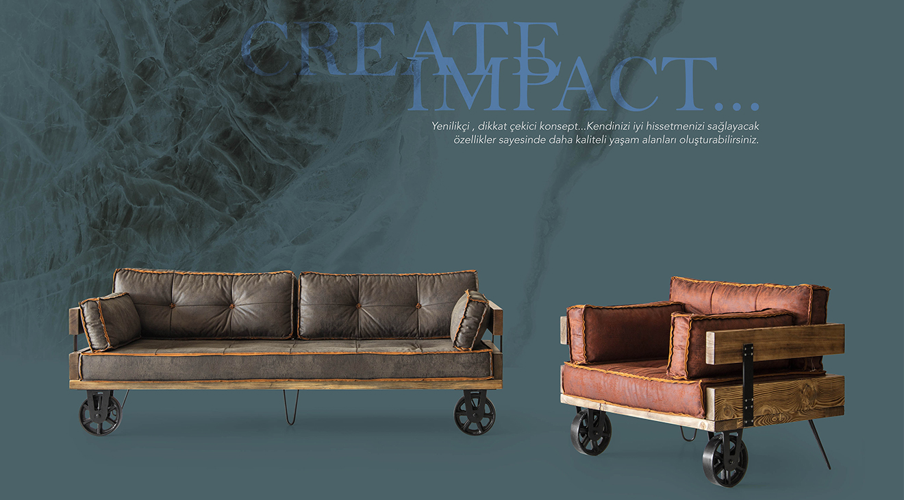 Loft Vintage Sofa Set