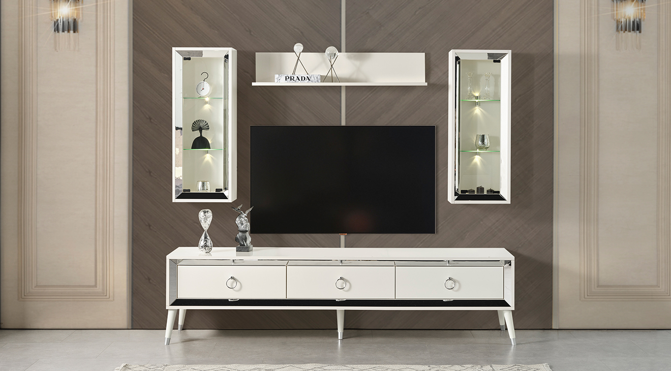 Lotus Wooden Leg TV Unit
