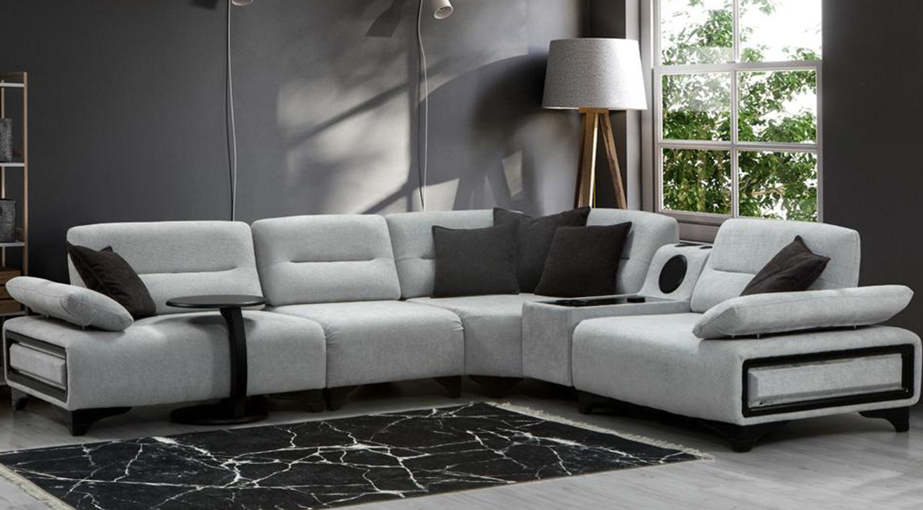 Lotus Sound System Corner Sofa Set
