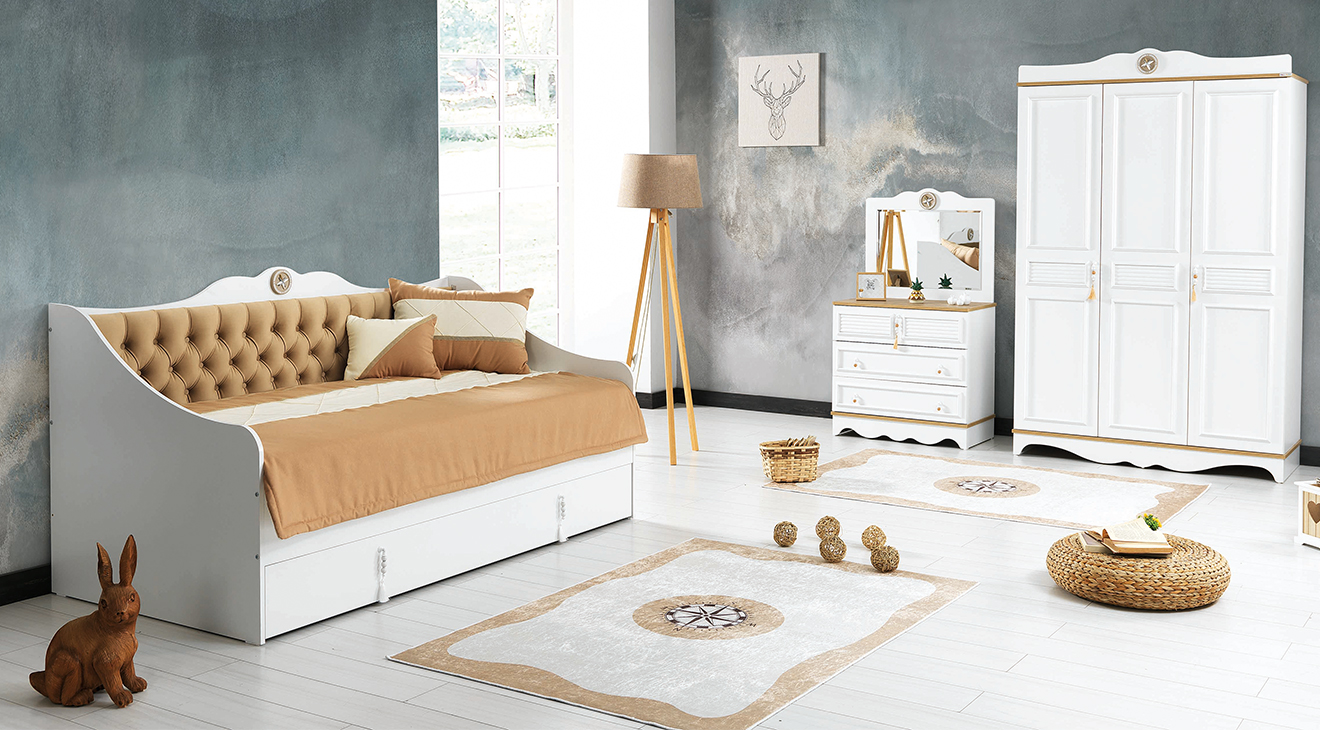 Luna 3 Doors Young Room Set (Cappuccino) 2