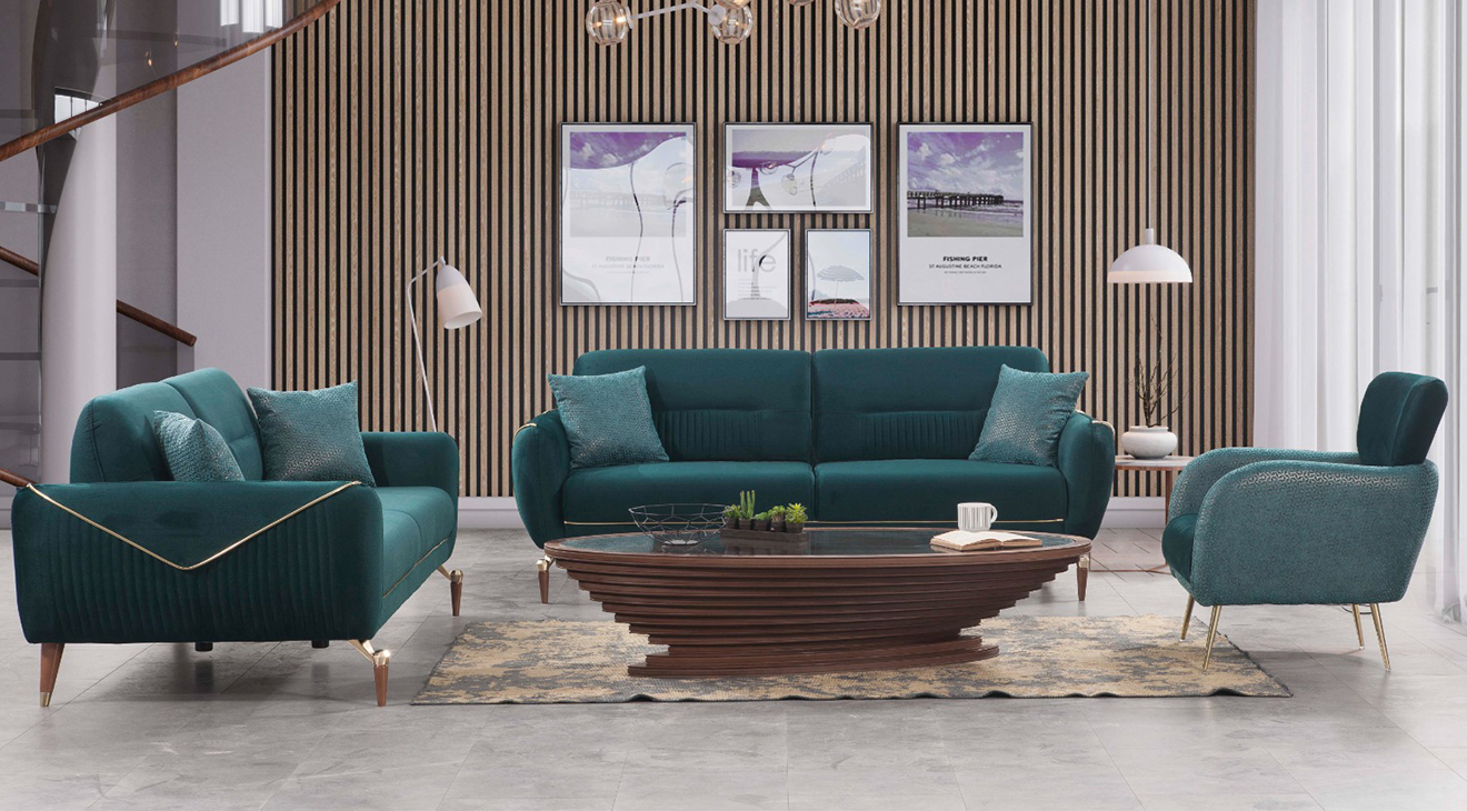 Maldiv Yeşil Sofa Set