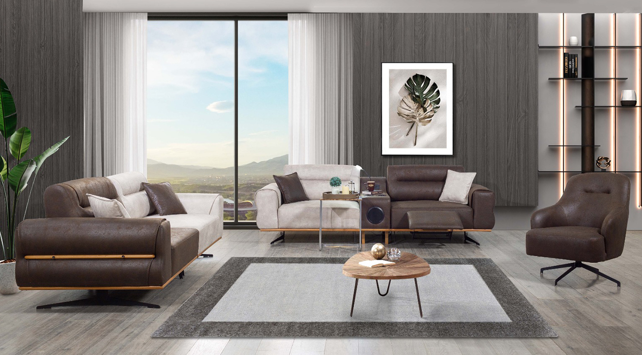 Megan Sound System Sofa Set