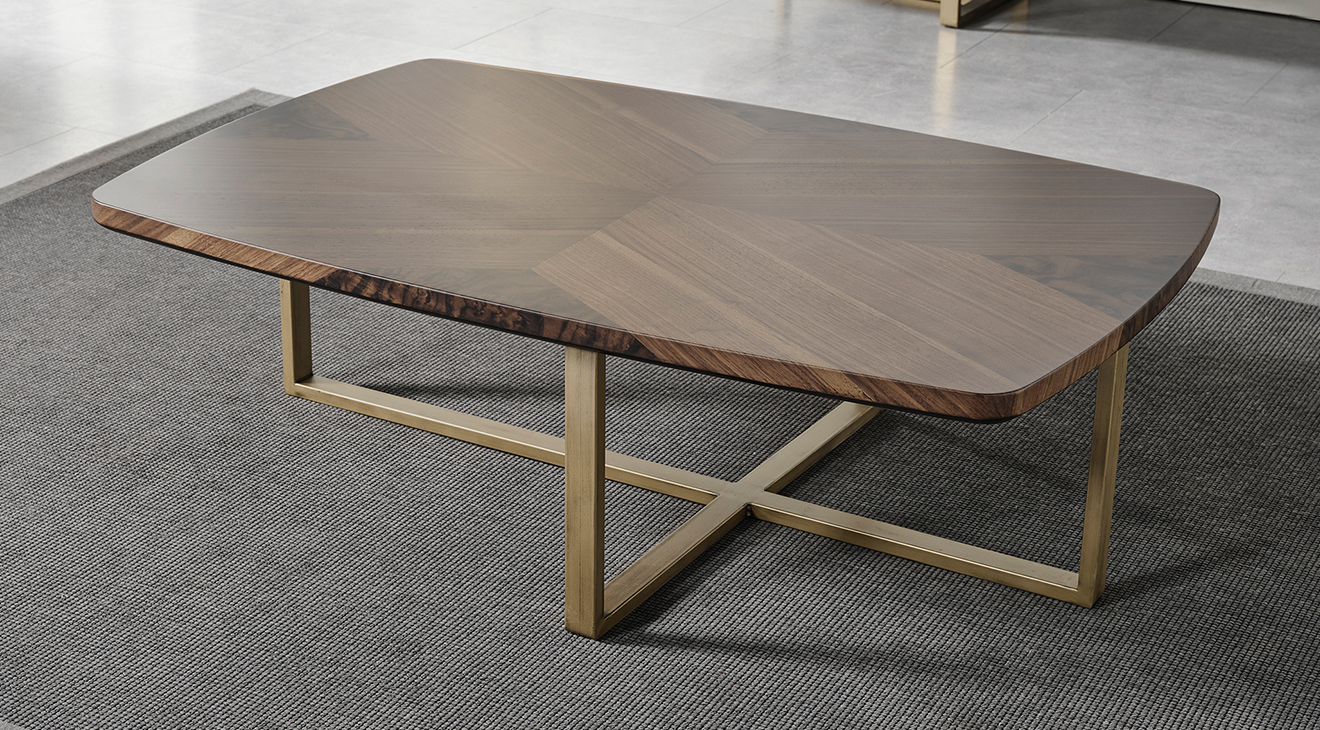 Meyra Gold Metal Leg Coffee Table