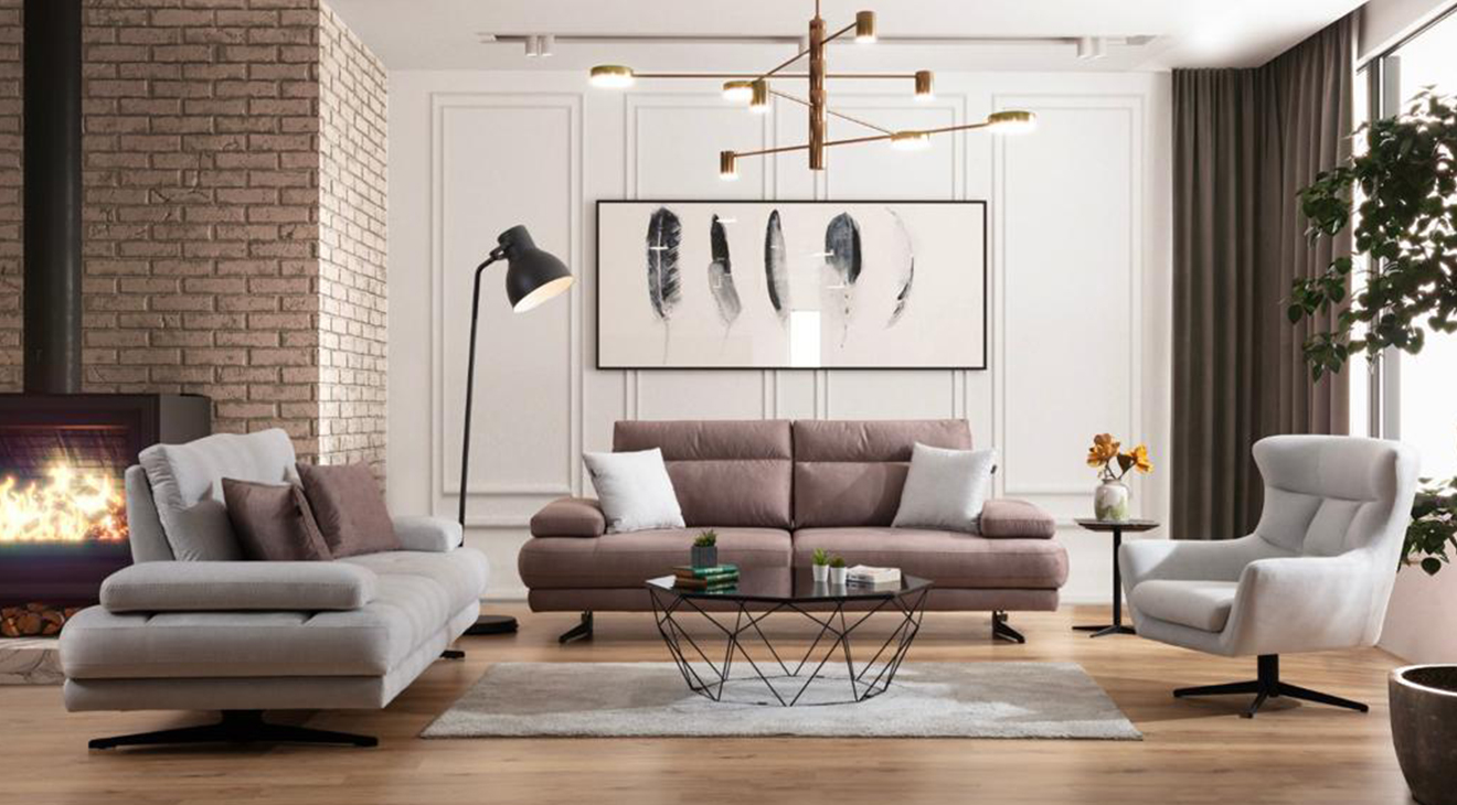 Milano USB Port Sofa Set