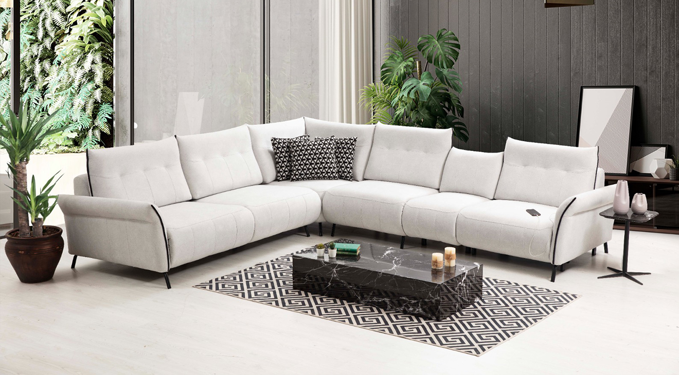 Mozart Sound System Corner Sofa Set