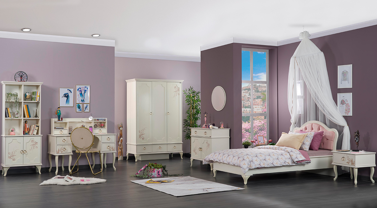 New Alacati 3 Doors Young Room Set