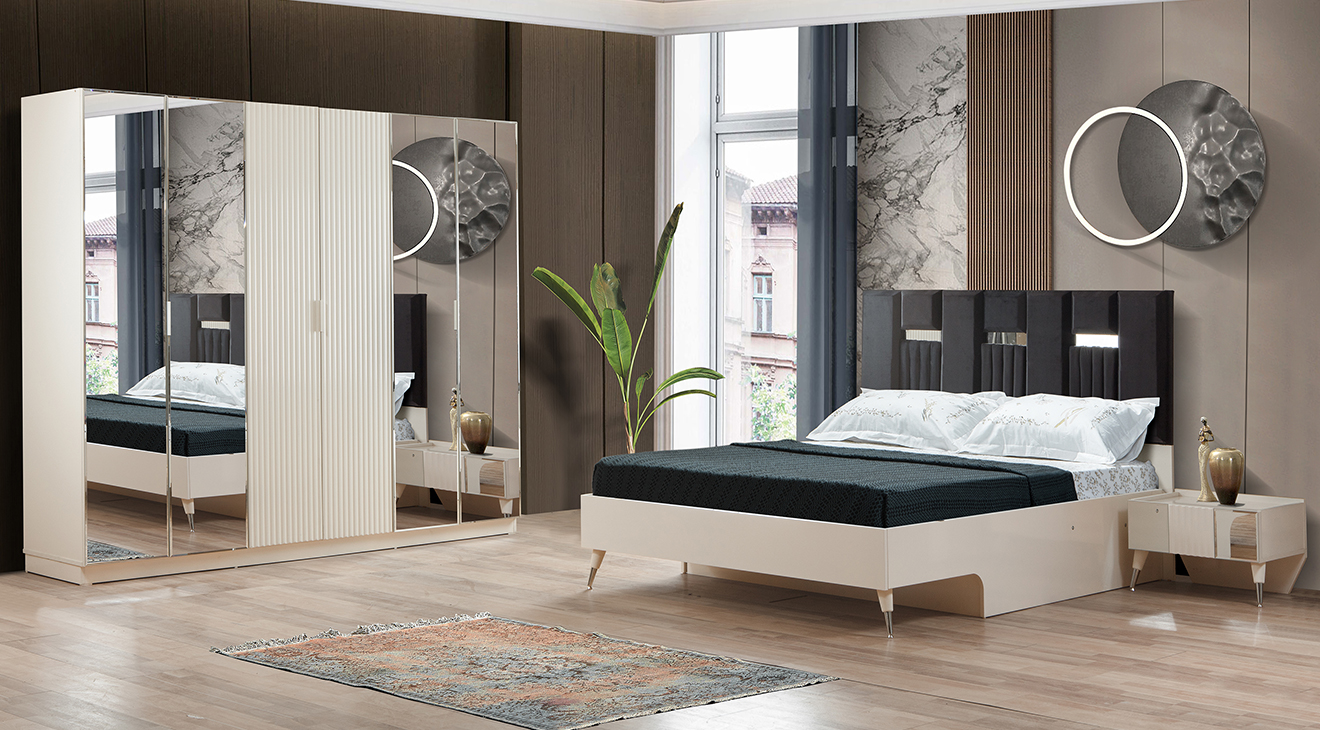 Nova Moonstone 6 Door Bedroom Set