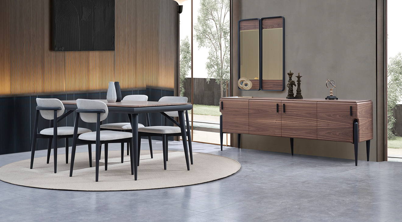 Nova Walnut Dining Room Set