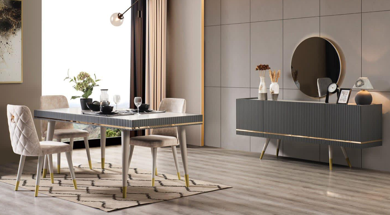 Olivya Wooden Leg Dining Room Set