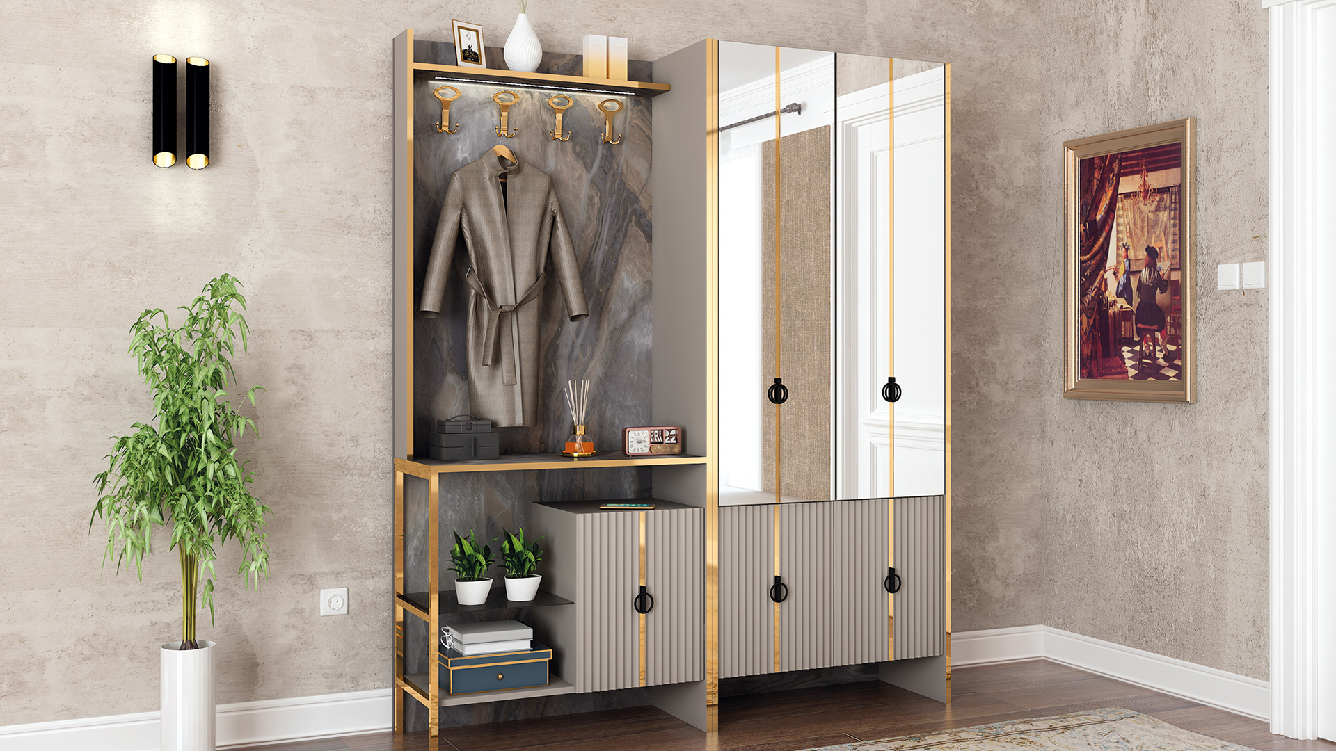 Orchid Coat Rack